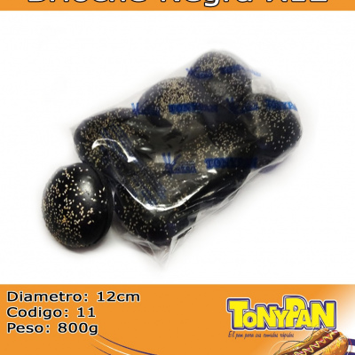 Pan Hamburguesa Brioche Negra x 12 und