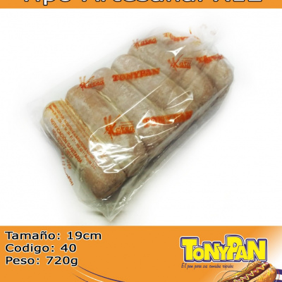 Pan Perro Tipo Artesanal x 12 und